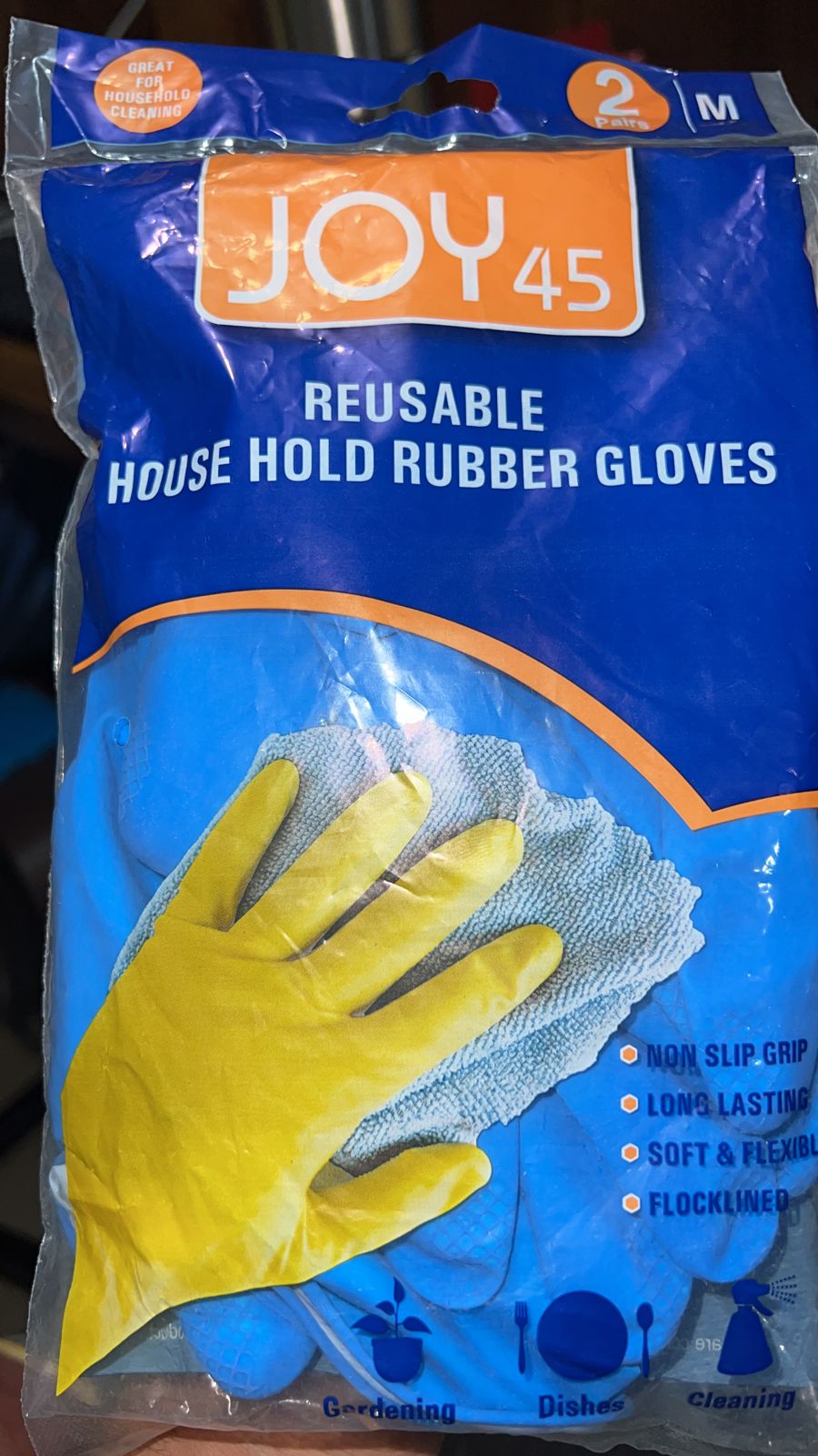4855 2 Pair Large Blue Gloves For Different Types Of Purposes Like Washing Utensils, Gardening And Cleaning Toilet Etc. DeoDap 4855 2 Pair Large Blue Gloves For Different Types Of Purposes Like Washing Utensils, Gardening And Cleaning Toilet Etc. DeoDap